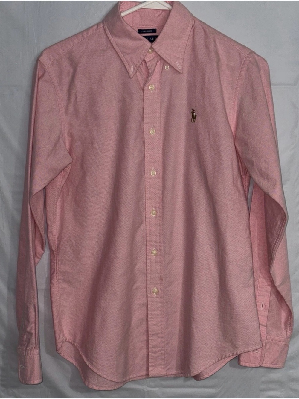 Ralph Lauren Light Pink Long-Sleeve Button-Down Shirt